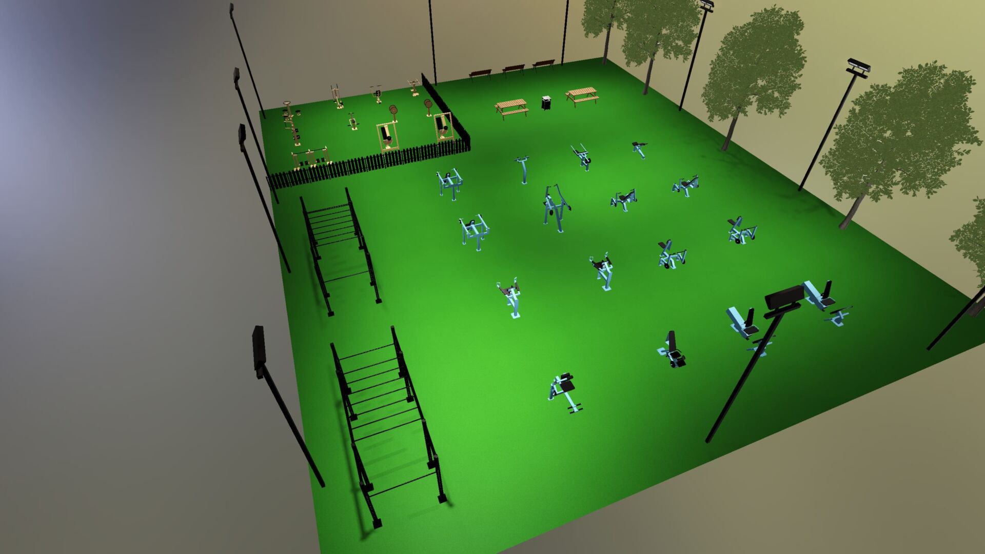 Waffa junior line outdoor gym equipment